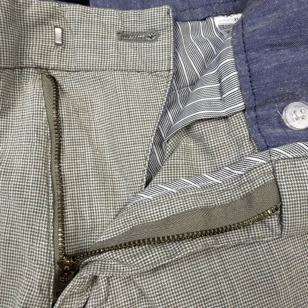 Banana Republic Aiden‎ Club Shorts Men's 33 Green Micro Check Stretch Chino